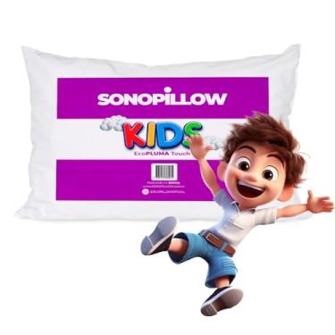 Imagem de Travesseiro Soft Infantil PLUMA TOUCH - Sonopillow KIDS® - fibras siliconadas, ideal para crianças pequenas, Pós Berço, Montessoriano, i wanna pillow to sleep.