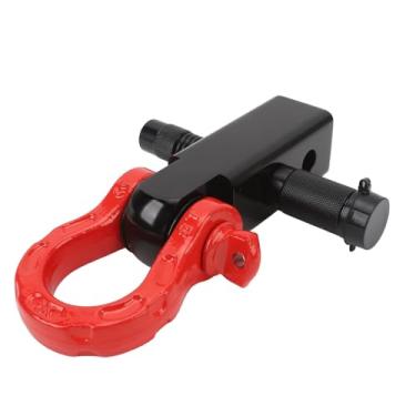 Imagem de Receptor de Engate de Reboque de Manilha, Receptor de Manilha de Caminhão de Liga de Alumínio de 2 Polegadas Com Manilha DRing de 3/4 pol. 45.000 Libras de Resistência à Ruptura