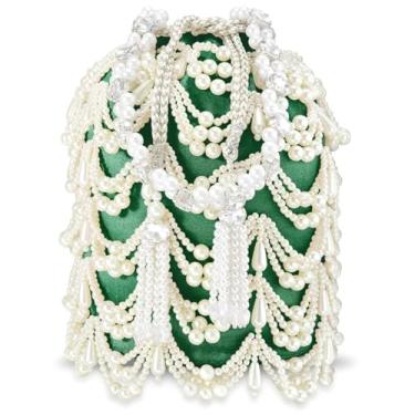 Imagem de Aheli Indian Potli Bags Gift for Women Evening Bag Clutch Ethnic Bride Purse com cordão, Verde 1