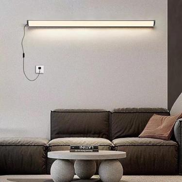 Imagem de Luminárias de parede com fio e interruptor liga/desliga, luminária de parede interna para sala de estar com cabo de 2,5 m, arandela industrial, luminárias para berçário, ideais para quarto (