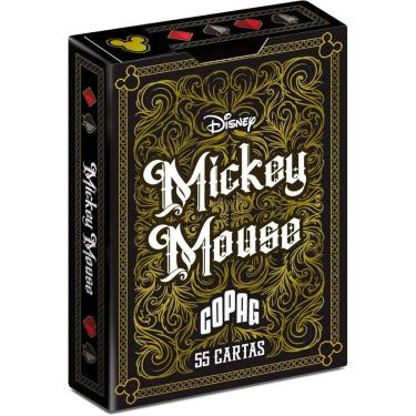 Imagem de Baralho Disney Mickey Mouse Preto E Dourado - Copag 55 Cartas
