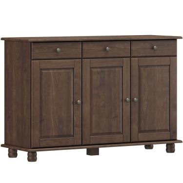 Imagem de Balcao Madeira Maciça 3 Portas 3 Gavetas 129 cm 8927 Cafe Milani Store