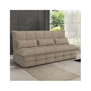 Imagem de Sofá-Cama 2 Lugares Luizzi Monalisa Revestido em Tecido Boucle Encosto Reclinável - 205cm de Largura