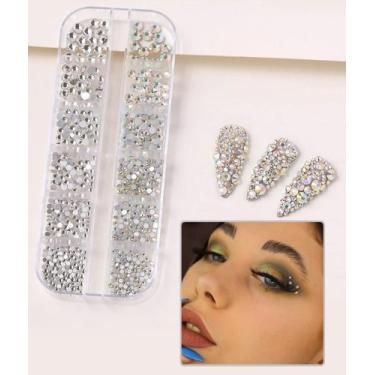 Imagem de Kit 12 tipos strass pedraria brilho decoração - Dafu