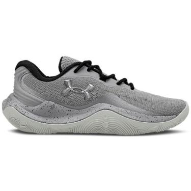 Imagem de Tênis de Basquete Under Armour Buzzer 2, Cinza, 41