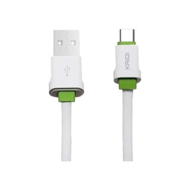 Imagem de Cabo USB TipoC 1m Branco Turbo Reforçado Carga Rápida - Kaidi