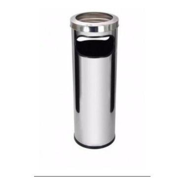 Imagem de Cinzeiro Lixeira Com Coletor De Bituca Inox C18a - JSN