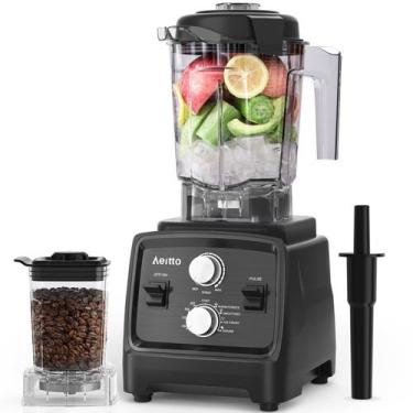 Imagem de Blender Aeitto 2 em 1 Liquidificador e Moedor 1800W 2,1 L Preto, 110V