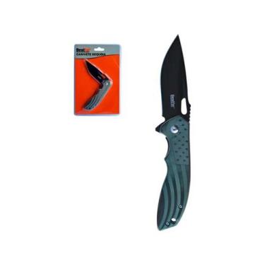 Imagem de Canivete sequoia verde tatico trava e clip bfh2169 camping inox - BEST