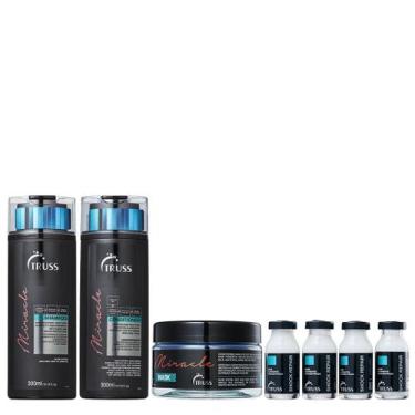 Imagem de Truss Miracle Kit Shampoo Condicionador Máscara e Shock Repair 4x17ml