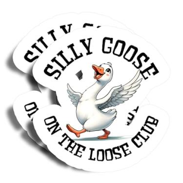 Imagem de Ímã Silly Goose On The Loose Club - 12,7 cm no lado mais longo - Pato fofo engraçado - Pacote com 2 - Ímã forte grosso - Ímã para geladeira, caixa de ferramentas, carros - Feito nos EUA - PLDFMAG0770