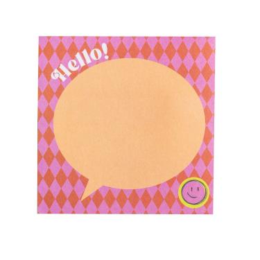 Imagem de Bloco Adesivo Positive Vibes 100 Folhas 7,6x7,6 cm Leoarte Colorido