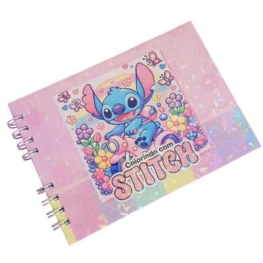 Imagem de Livro de Colorir Stitch - 50 Folhas A5 180g Criativo - Smactudo
