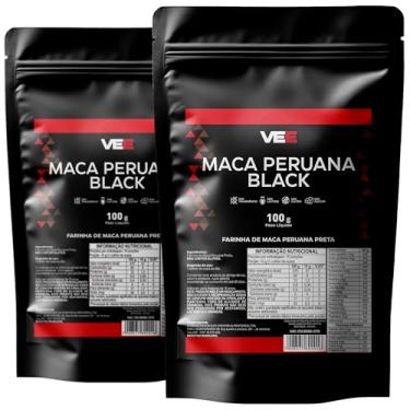 Imagem de Kit 2x Maca Peruana Negra 10.000mg por Porção 100 Gramas (Equivale 300 Cápsulas) Vitaminas Minerais Black Pura Premium Homens e Mulheres Energia Resistência Suplemento Pó Sem Glúten Rende 10 Porções - VEE