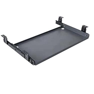 Imagem de Bandeja de teclado deslizante embaixo da mesa com suporte de teclado deslizante gaveta resistente para mesa de escritório extensor de mesa bandeja deslizante para computador para gaveta de teclado sob