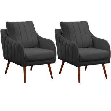Imagem de Kit 2 Poltronas para Sala e Escritório Decorativas Síria - Konfort, Ve