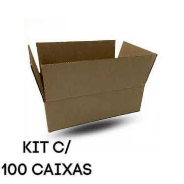 Imagem de Kit 100 Caixa de Papelão Embalagem 16x11x3 Mini Pac Correios - Lua Mís