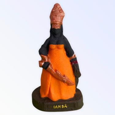 Imagem de Escultura Iansã cor Laranja 10 cm em resina - Lua Mistica
