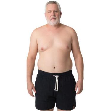 Imagem de Short Mauricinho Plus Size Fio Tinto Linho 3 Bolsos - C&C, Preto, G2