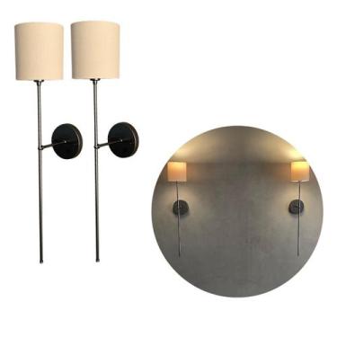 Imagem de Kit 2 Arandelas luminária de Parede Vintage de Alumínio com Cúpula  de