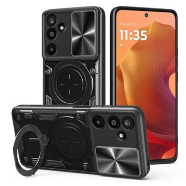 Imagem de Capa compatível com Samsung Galaxy F16 5G, com capa de lente de câmera deslizante compatível com Samsung Galaxy M16 5G SM-E166P/DS SM-M166P/DS capa preta