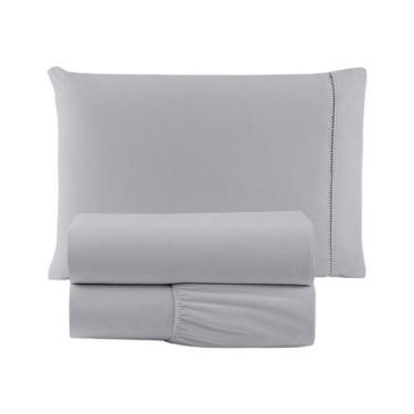 Imagem de Lençol Solteiro 3 Peças 400 Fios Cama Box Ponto Palito - COTRIM CONFEC