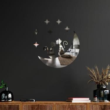 Imagem de Espelho decorativo Gatos Prata - Inove Papéis de Parede