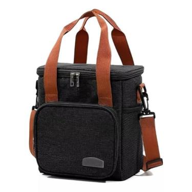 Imagem de Bolsa Térmica Lancheira Alça Transversal Multiuso Moderna Reforçada Fitness Academia Trabalho