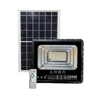 Imagem de Refletor Holofote Led Solar 200W 6000K +Placa Solar+Controle - Paylow 