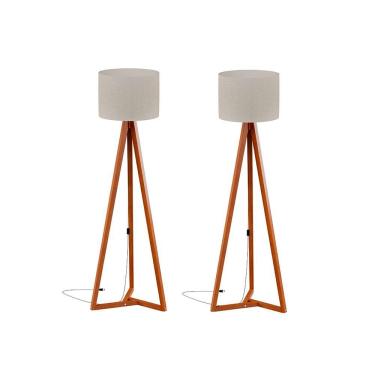 Imagem de Luminária De Chão Com Cúpula Lyon Off White 2 Unidades