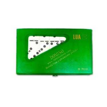 Imagem de Jogo De Dominó Profissional De Osso Polido Estojo Com 28 Peças