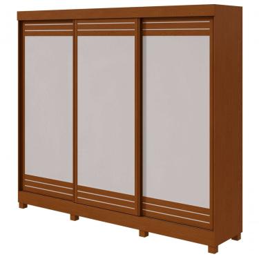 Imagem de Guarda-roupas Casal Nice 3 Portas 4 Gavetas Flex Com Pés S/ Kit - Lopas Frassino/off White