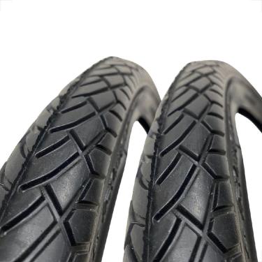 Imagem de Par Pneu Bicicleta Shiver tipo praieiro Aro 24 X 1.95 Slick Balão Bike Infantil Bmx Urbano