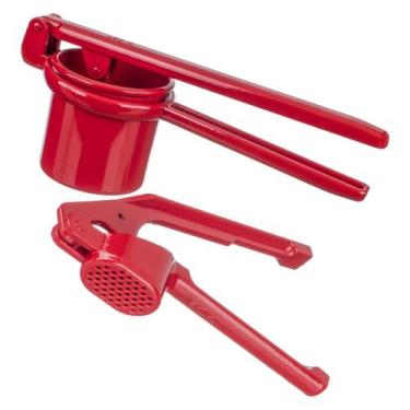 Imagem de Kit Espremedor de Batata e Alho Vermelho Weck
