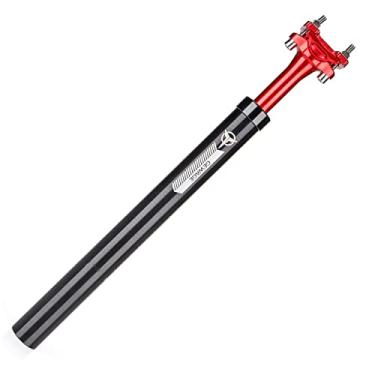 Imagem de GEWAGE Canote De Selim Com Suspensão Para Bicicletas - 27,2/30,9/31,6 X 400 Mm, Leve Em Liga Alumínio Absorção Impacto, Mountain Bike Bmx (Vermelho, Preto, 30,9)