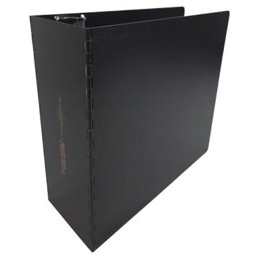 Imagem de Posse Box - Fichário com 3 anéis D-Slant 10 cm RD-31-BV · Alumínio revestido de vinil preto · 11-5/20.3 cm x 12-1/20.3 cm x 3-3/20.3 cm · Organizador de armazenamento