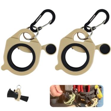 Imagem de CANAANIN Suporte de gravata com zíper, mosquetão colorido, atualizado, clipe para chaveiro para organizador de cinto de ferramentas, forte e eficiente para eletricistas, suporte reutilizável portátil