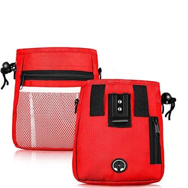 Imagem de MR. STRONG Bolsa de petisco para cães com suporte para bolsa de cocô, bolsa de caminhada à prova d'água, alça de ombro, cinto de cintura e clipe, transporte fácil de brinquedos para cães, comida