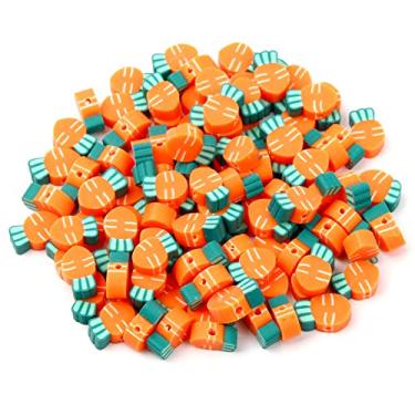 Imagem de MSCFTFB 200 peças pingentes de frutas com furos pequenos de 2/5" contas espaçadoras de argila de polímero simples pingentes de fatias grossas para fazer joias DIY acessórios de chaveiro, Plástico Resina