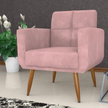 Imagem de Poltrona Decorativa Itaqui Veludo Turkey Rosa