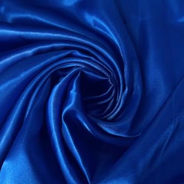 Imagem de SZRUIZFZ Tecido de cetim por The Yard Charmeuse Tecido de cetim 152 cm de largura para vestido de casamento, confecção de roupas, artesanato DIY, costura (azul royal, cortado por jarda)