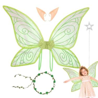 Imagem de Rrlihjgu Asas De Fada Adulto - Conjunto De Asas De Fada De Fantasia Para Halloween | Acessórios Leves para Cosplay e Fantasias para Crianças em Festas Temáticas, Feriados, Natal e Aniversário