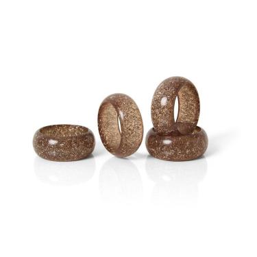 Imagem de Argola De Guardanapo Copa E Cia 4 Peças Complement Shine Gold