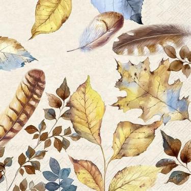 Imagem de Guardanapo para Decoupage Ihr 33x33 Folhas da Natureza C/ 20 Unidade -