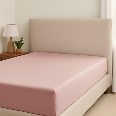 Imagem de Lençol Com Elástico Sofee De Malha Casal 138x188x30cm - Kacyumara - Rosê