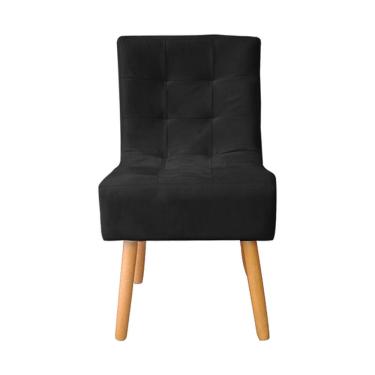 Imagem de Cadeira Poltrona Sala de Jantar Penteadeira Reforçada Decorativa Liz Suede