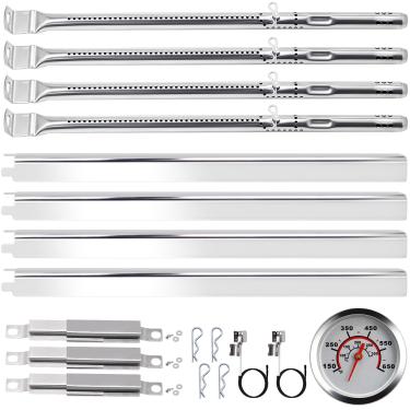 Imagem de 463365021 Peças de churrasqueira para queimador Charbroil Performance 4, medidor de temperatura G432-8L00-W1, barraca térmica G325-0002-W1, queimador G327-2100-W1, tubo de transporte G428-5102-W1 para