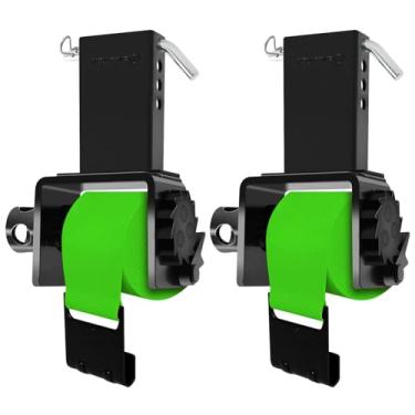 Imagem de SALUINOKI Kit de mesa de guincho de bolso de estaca de reboque, capacidade de 7,3 kg, acessórios de mesa utilitários, inclui correias de guincho de mesa de 10 cm verde para bolsos de estaca de 2 x 4