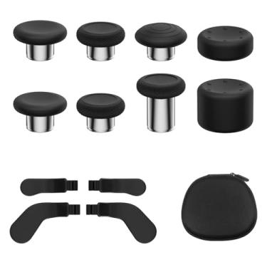 Imagem de KD.FLY Kit De Substituição Para Joysticks Metal 13 Em 1 Xbox Elite Series 2, Inclui Magnéticos, Botões, Capas Silicone E Bolsa Armazenamento, Preto