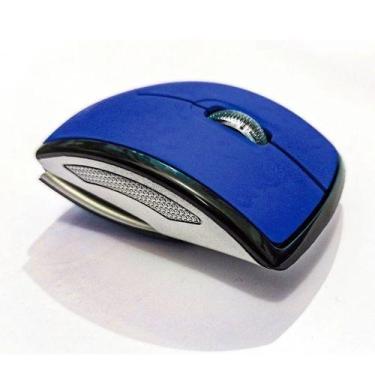 Imagem de Mouse Sem Fio Dobrável 2.4ghz Wireless Com Adaptador - Azul - x-Zhang